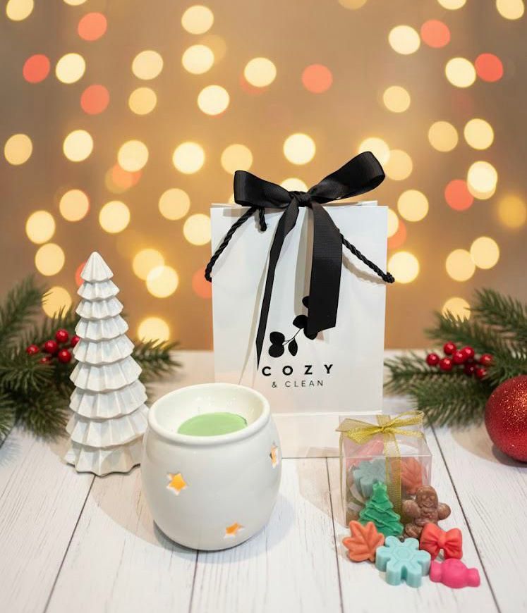 Difusor de cerámica + 8 wax melts navideños