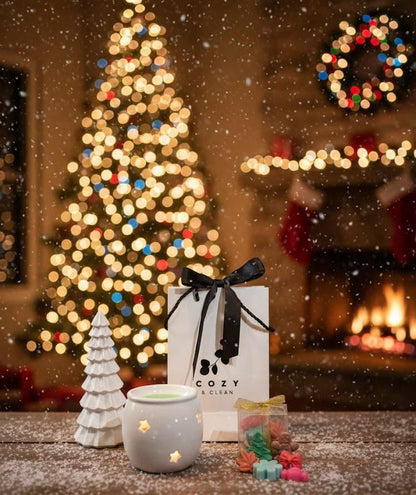 Difusor de cerámica + 8 wax melts navideños